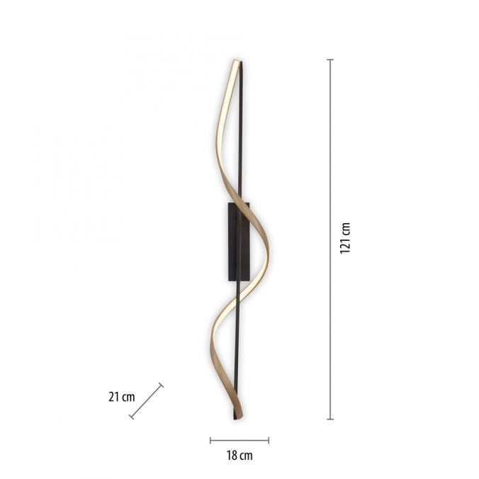 Paul Neuhaus Plafondlamp Q-Swing Smart Antraciet Goud 24 Watt