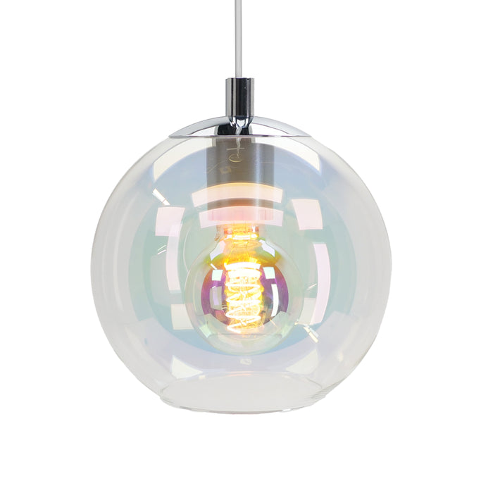 EGLO Ariscani 2 Hanglamp - E27 - 76,5 cm - gekleurd glas - Chroom