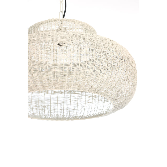 Light & Living - Hanglamp PIEDRA - Ø35x21.5cm - Wit