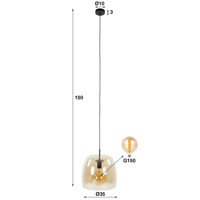 AnLi Style Hanglamp 1L drift glass
