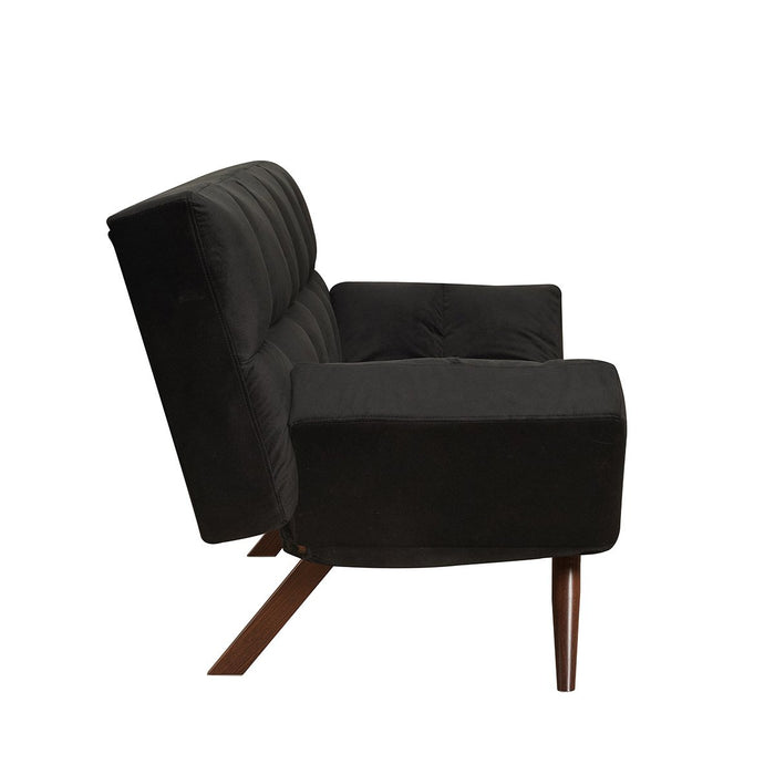 Bronx71 Velvet slaapbank 1,5 persoons Timo zwart