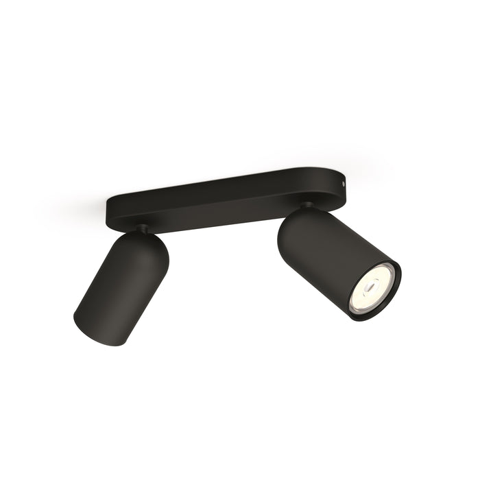 Philips Pongee Opbouwspot - Incl. Philips LED Lamp - 2 Spots