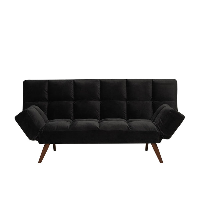 Bronx71 Velvet slaapbank 1,5 persoons Timo zwart