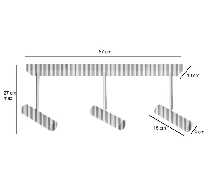 Freelight Spot Undici Beige Crème excl. Mini GU10 3-lichts Balk