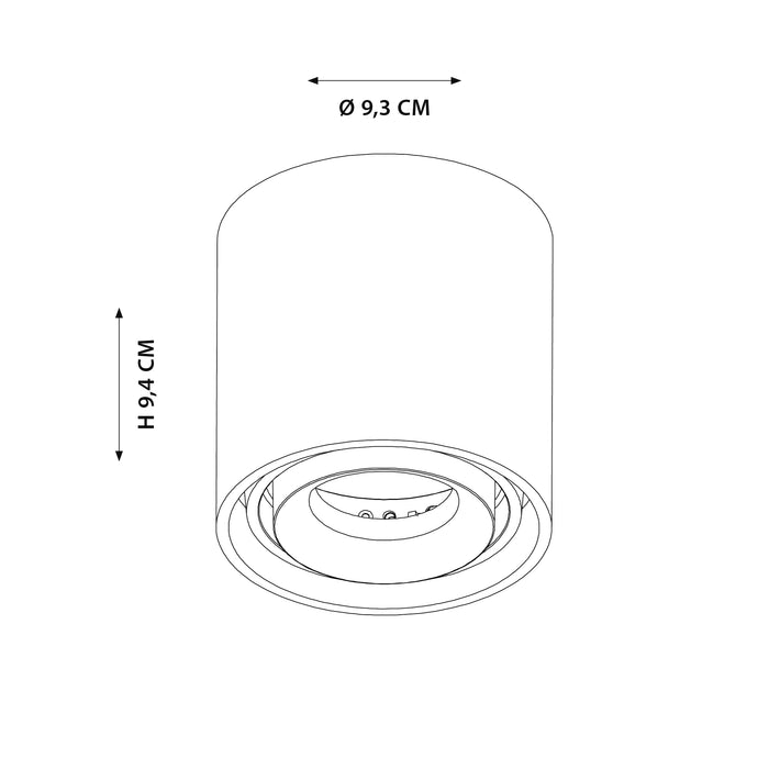 KS Verlichting Oliver Opbouwspot Rond Champagne
