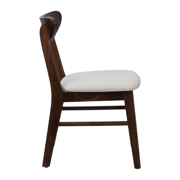 by fonQ Meyra Eetkamerstoel - Walnoot - Crème