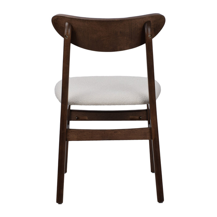 by fonQ Meyra Eetkamerstoel - Walnoot - Crème