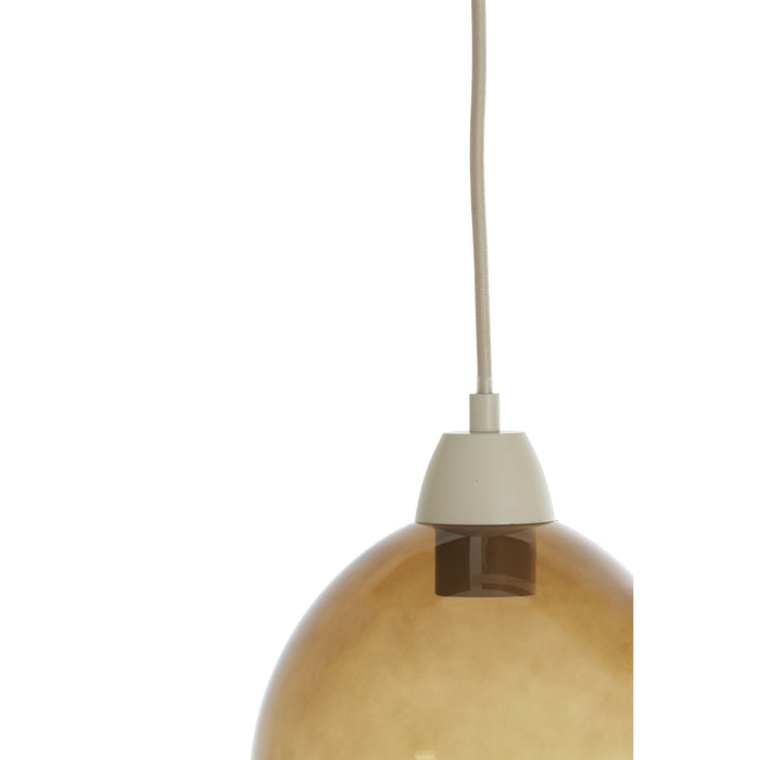 Light & Living - Hanglamp BISHO - Ø30x14cm - Bruin