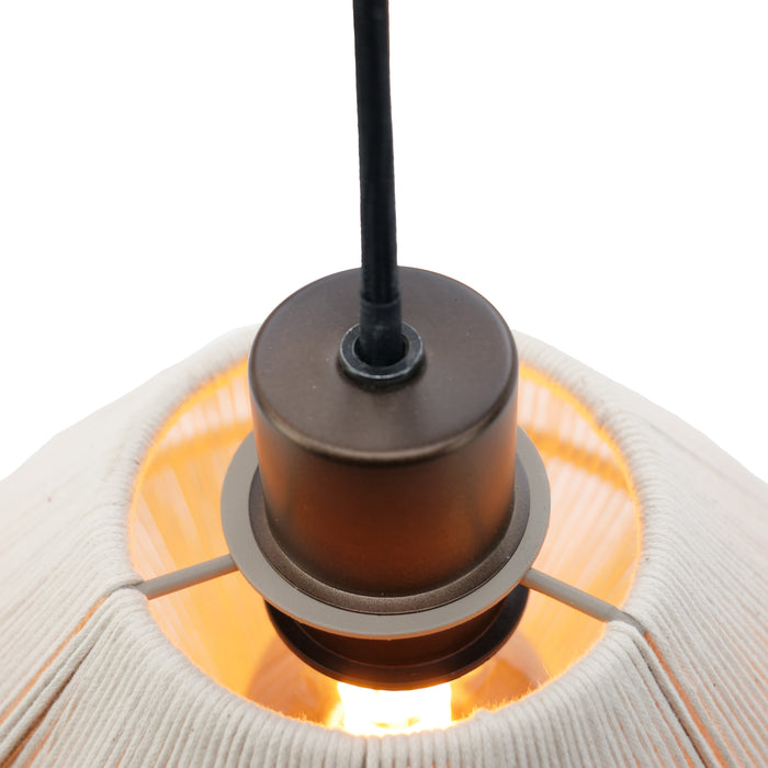 EGLO Orimini Hanglamp - E27 - Ø 48 cm - Crème|Brons - Textiel