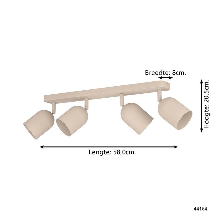 EGLO Tilston Spot - E14 - 58 cm - Zandkleur - Kantelbaar