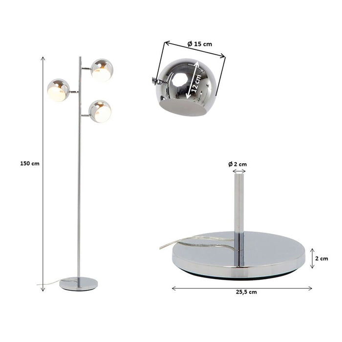 Vloerlamp Calotta 151cm zwart Kare Design