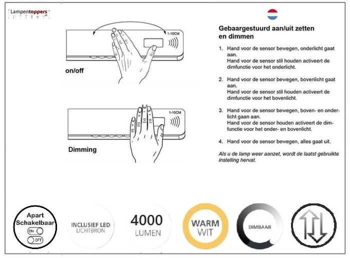 Steinhauer Hanglamp Fluxy Zwart Easy-lift & Sensor-Dimmer L 160cm