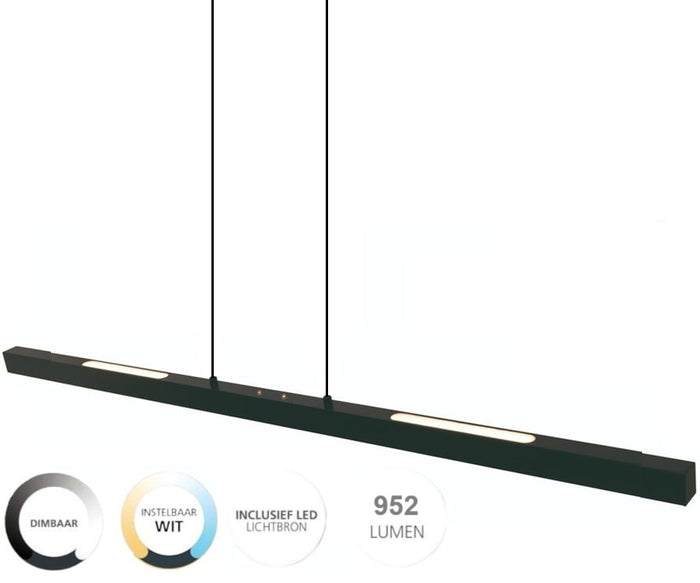 Freelight Hanglamp Traiano Zwart Up & DownLight Dimmer + Lichtkleur