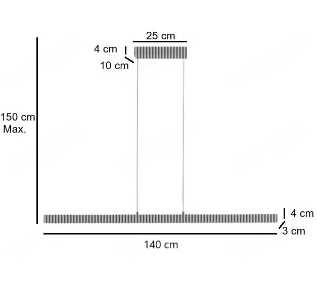 Freelight Hanglamp Traiano Zwart Up & DownLight Dimmer + Lichtkleur