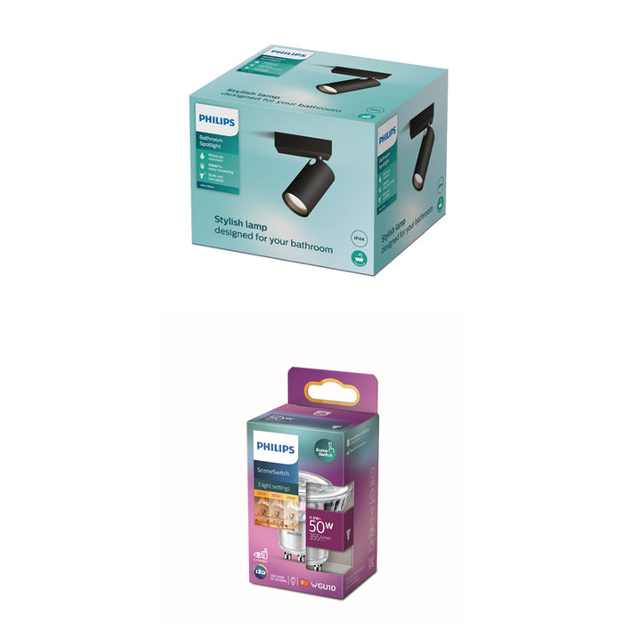 Philips Idris Opbouwspot - Plafondspot Incl. SceneSwitch LED Lamp