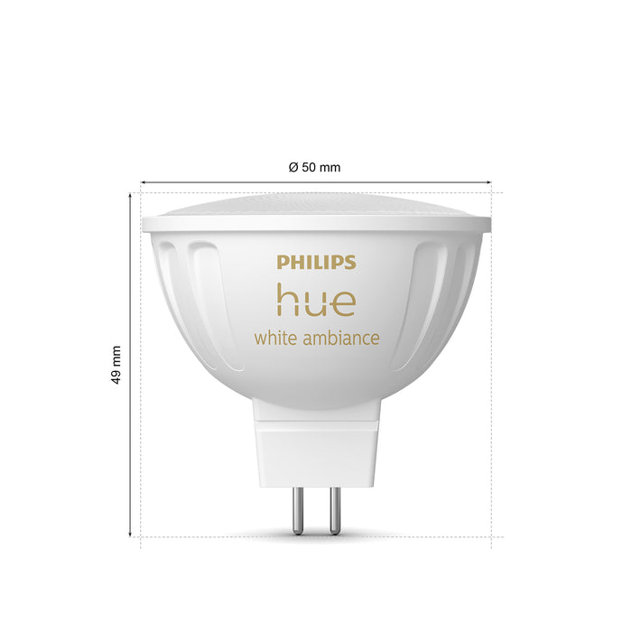 Philips Hue spot - warm-tot koelwit licht - 2 pack - MR16