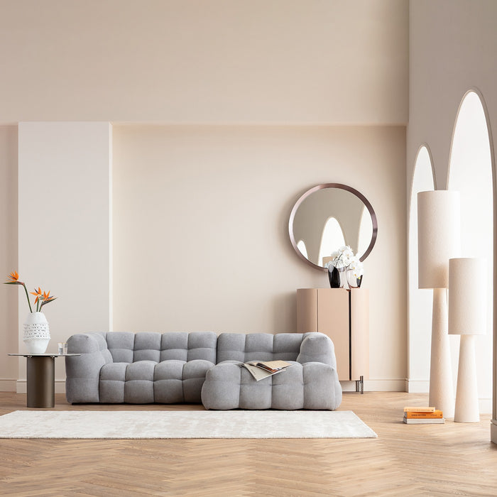 Vloerlamp Marleen Boucle 190cm beige Kare Design