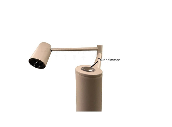 Freelight Vloerlamp Picchio Crème Zwenkarm LED 5.4 Watt incl.