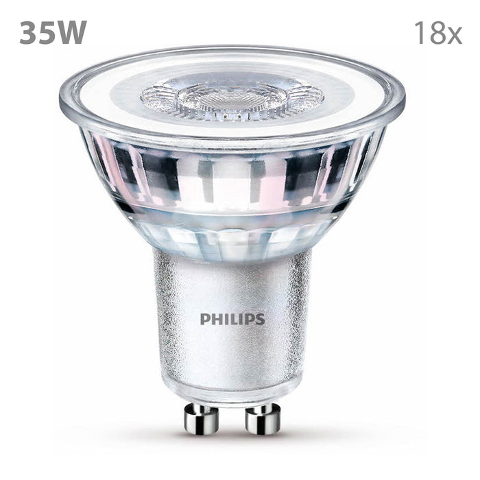 Philips Voordeelverpakking GU10 - LED Spotlamp - Set van 18 Stuks