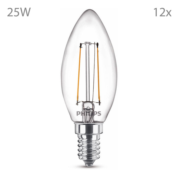Philips Voordeelverpakking E14 - LED Kaarslamp - Set van 12 Stuks