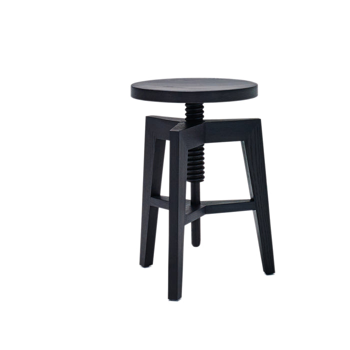 MINT Furniture Kruk SCREW BENCH S 38 × 38 × 45 (59) cm, Zwart