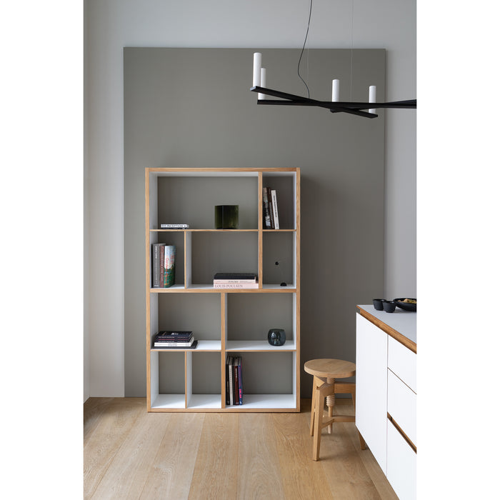 MINT Furniture KAST M 112 x 30 x 179 cm, eiken, wit ABET laminaat