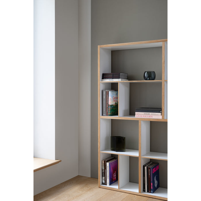 MINT Furniture KAST M 112 x 30 x 179 cm, eiken, wit ABET laminaat