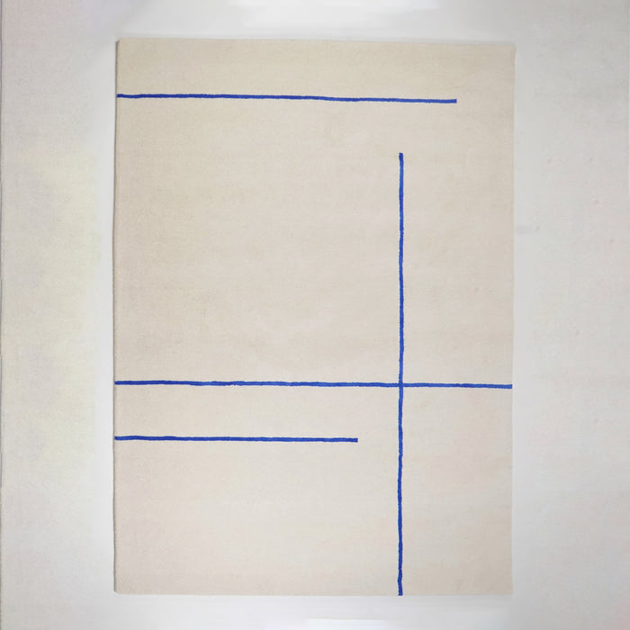 by fonQ Line Vloerkleed 200 x 300 cm - Blauw