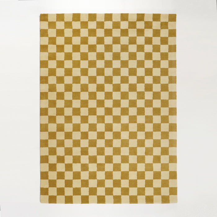 by fonQ Check Vloerkleed 170 x 240 cm - Olive