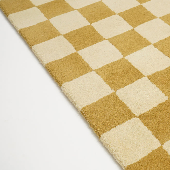 by fonQ Check Vloerkleed 170 x 240 cm - Olive