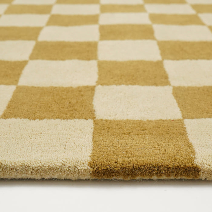 by fonQ Check Vloerkleed 170 x 240 cm - Olive