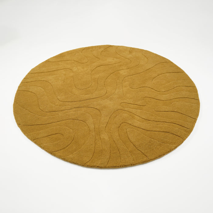 by fonQ Groovy Vloerkleed Ø 150 cm - Olive