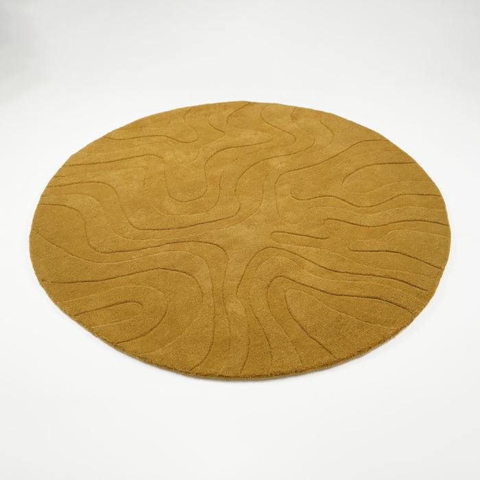 by fonQ Groovy Vloerkleed Ø 200 cm - Olive