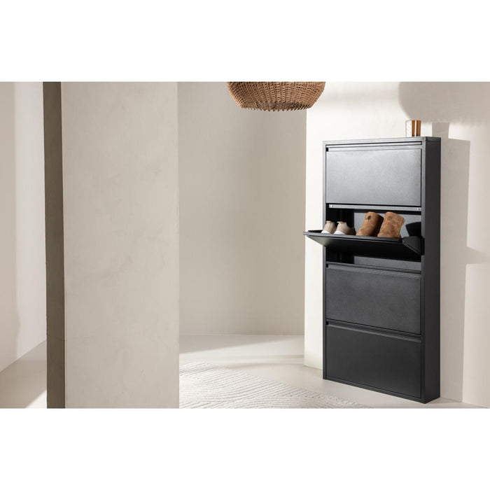 Svea - Raiya schoenenkast - 136 x 65 cm - zwart