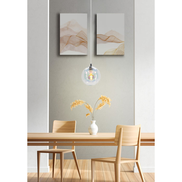 EGLO Ariscani 2 Hanglamp - E27 - Ø 20 cm - gekleurd glas - Chroom