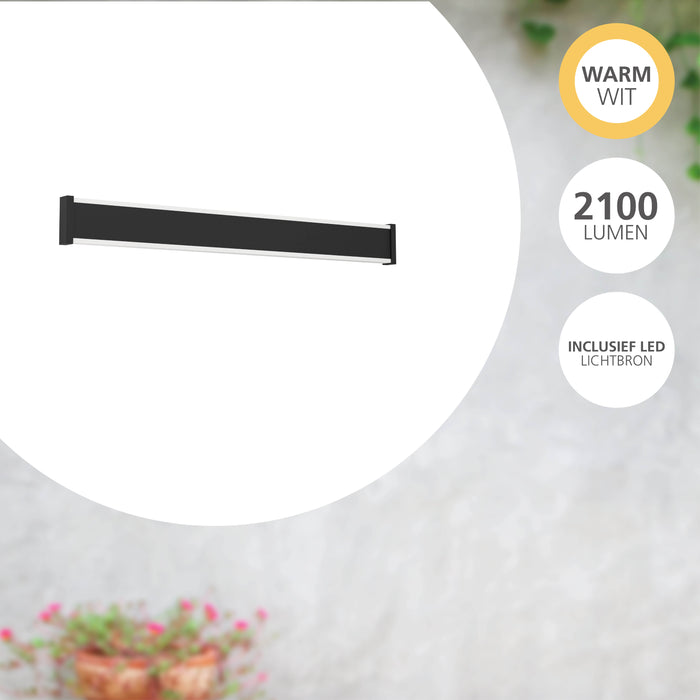 EGLO Neviano Wandlamp - LED - 58 cm - Zwart|Wit