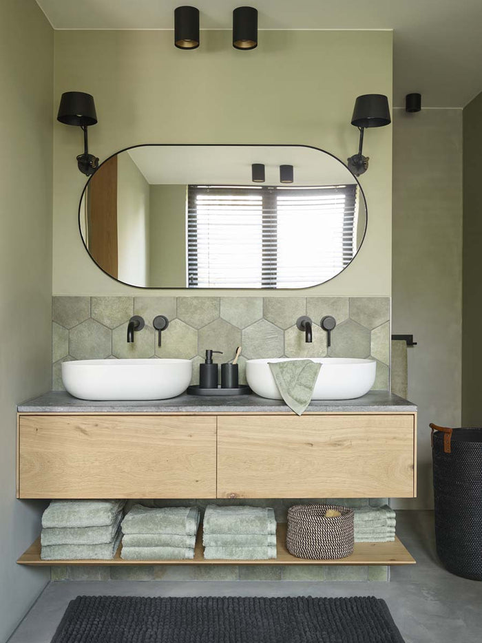 Rena Opbergmand Linen Small | Zwart | Beige | Katoen | Polyester