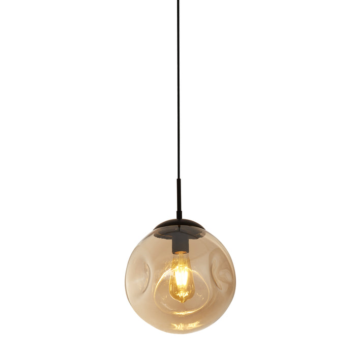 Searchlight Punch Hanglamp 1-lichts - Zwart / Champagne