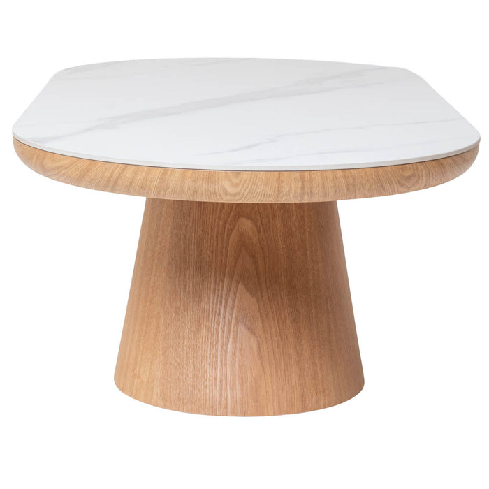 Giga Meubel - Salontafel Alba Naturel Keramisch 120cm Ovaal