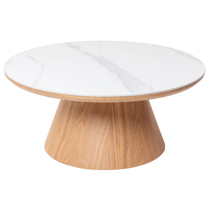 Giga Meubel - Salontafel Alba Naturel Keramisch 80cm Rond