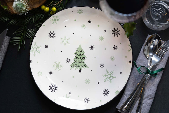 Cookinglife Kerstservies - Aardewerk - Groen 18-delig | 6 personen