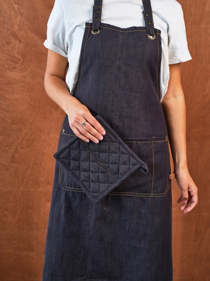 Cosy & Trendy Keukenschort D'nim Donkerblauw