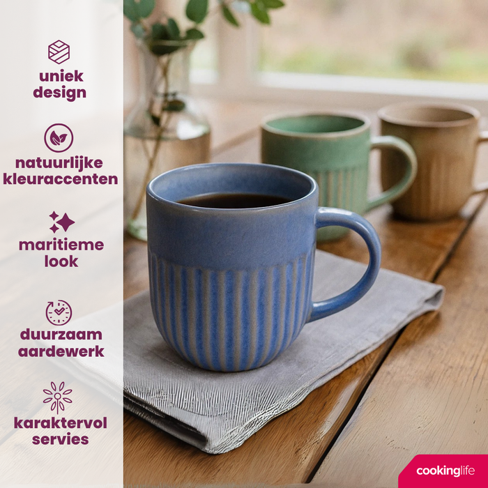 Cookinglife Mokken Aqua Maris 400 ml - 6 Stuks