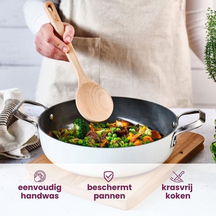 Cosy & Trendy Spaghettilepel - Pastalepel - Delish Eco Hout 33 cm