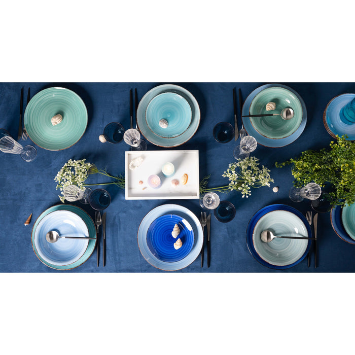 Cookinglife Diepe Borden | Pastaborden Delice Blue ø 21 cm - 6 stuks