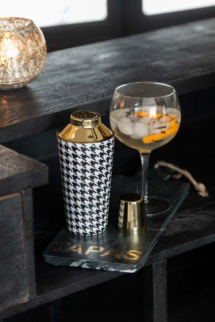 J-Line kaasplank - zwart|goud - large