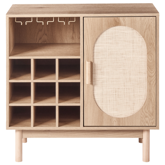 Beliani - COSTELLO - Wijnkast - Lichtbruin - Vezelplaat