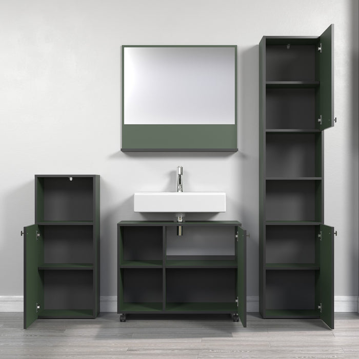 Calicosy - Onderkast met wielen, 1 deur en 2 open PUREBLISS - H64 cm