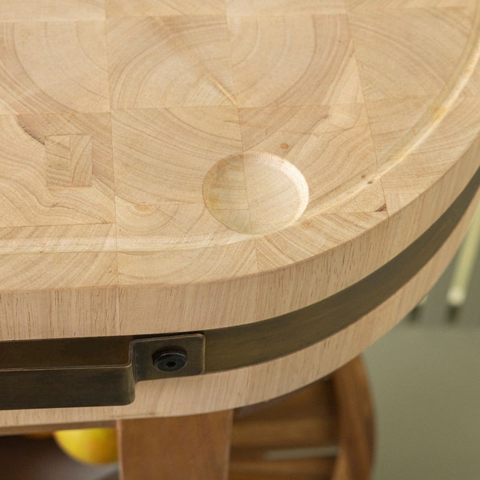 Calicosy - Ovale slagersblok op wieltjes SALERS - H90 cm