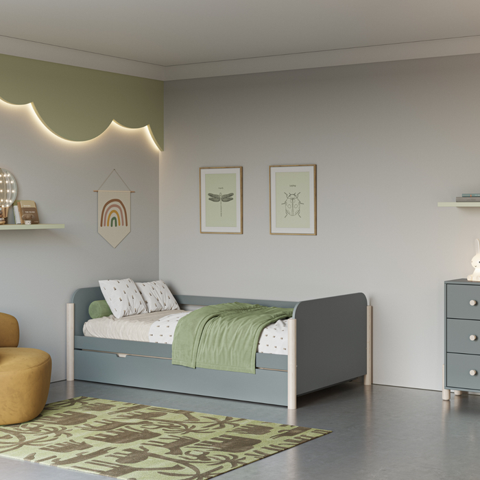 Calicosy - DAPHNE-bed - B198,5 cm - Groente